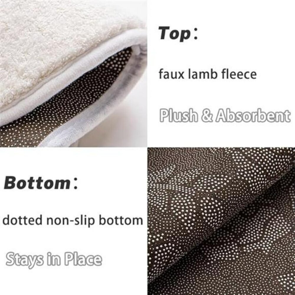 Angel Bathroom Rug 20x32 Soft Plush Non Slip Absorbent Cherub Bath Mat Washable - Picture 4 of 7